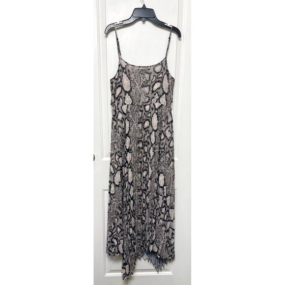 All Saints Donatello Snake Print Sleeveless Midi Dress Size M - Picture 3 of 11